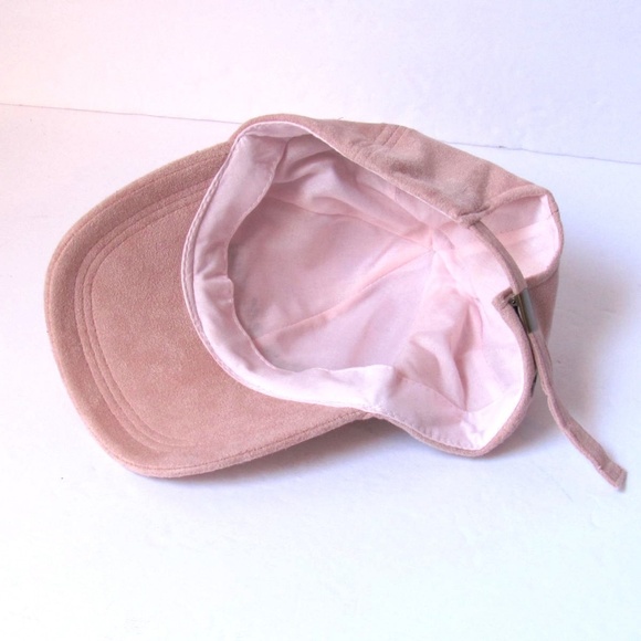 Steve Madden Pink Velour Adjustable Baseball Cap - Picture 3 of 5